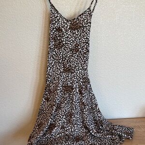 Sparkle & Fade Leopard Print CrissCross Strap Dress